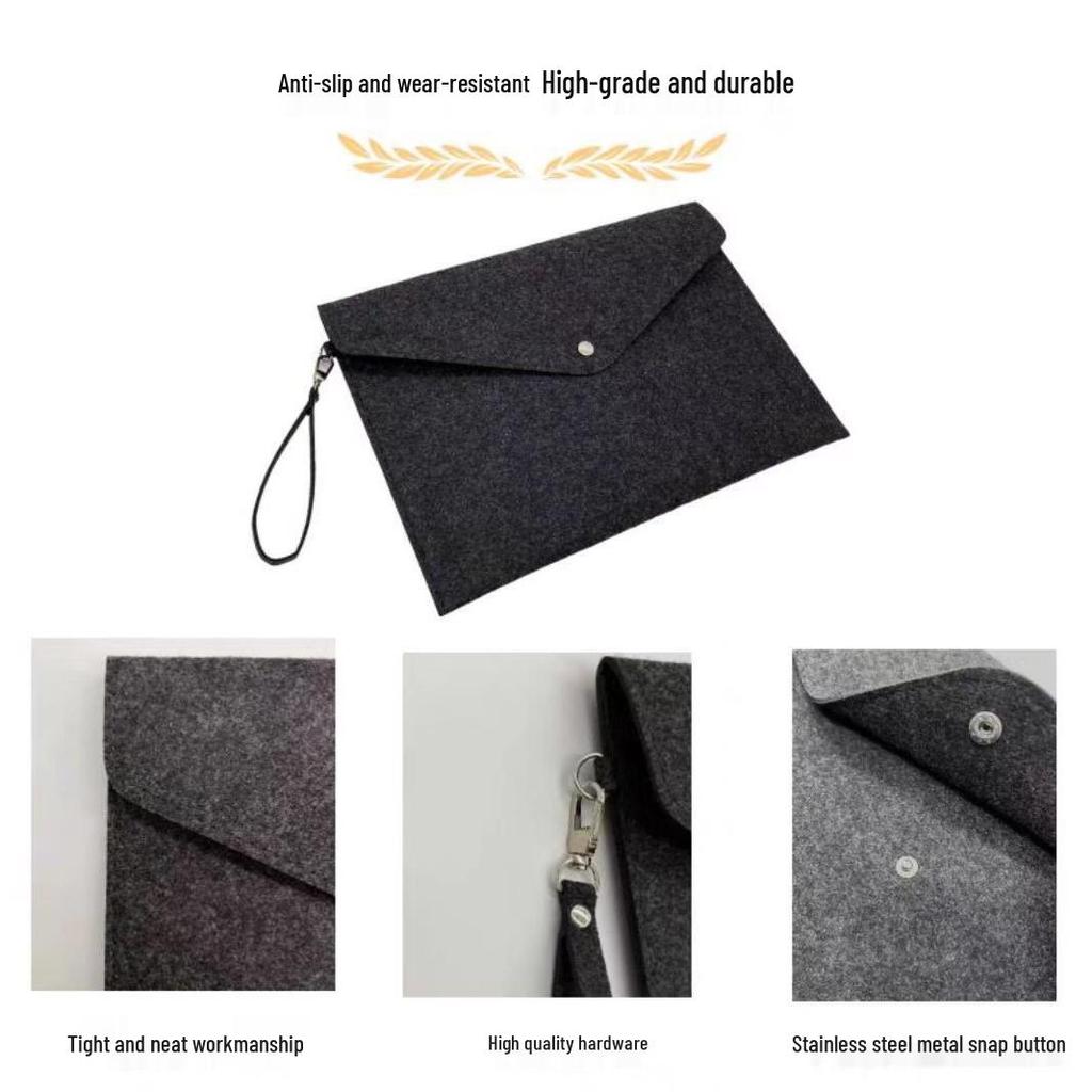 Felt A4 Handbag Business Document Clutch
