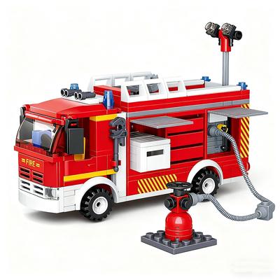 343 Pezzi Vigili del Fuoco Spray Aereo Serbatoio Acqua Blocchi da Costruzione Camion dei Pompieri Serie Serie Pompieri Mattoncini Giocattoli per Bambini