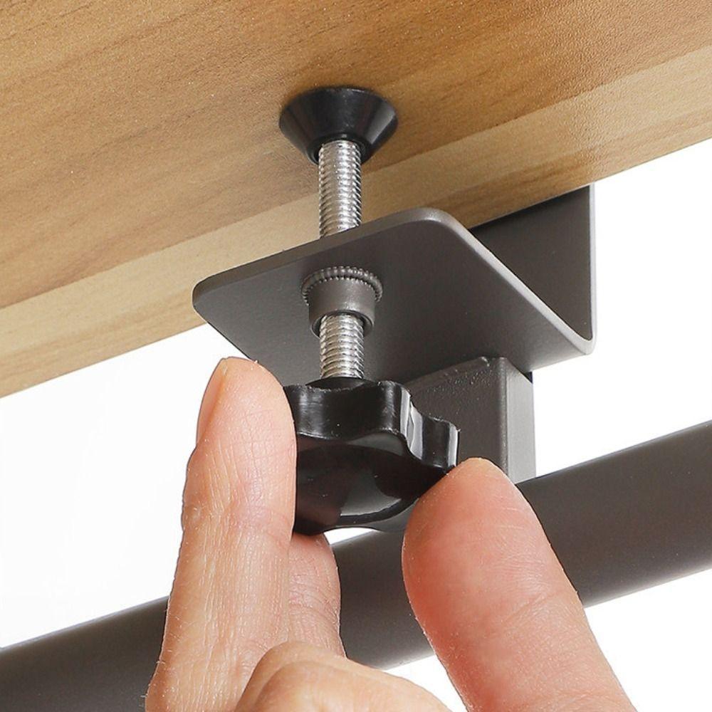 Clamp on Desk Side Hook Carbon Steel Desk Side Handbag Rack Desk Edge Hook  Home Office