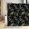 Leaves Shower Curtain Watercolor Tree Branch Leaf Vine Plant Bath Curtain Modern Fabric Nordic Bathroom Decor