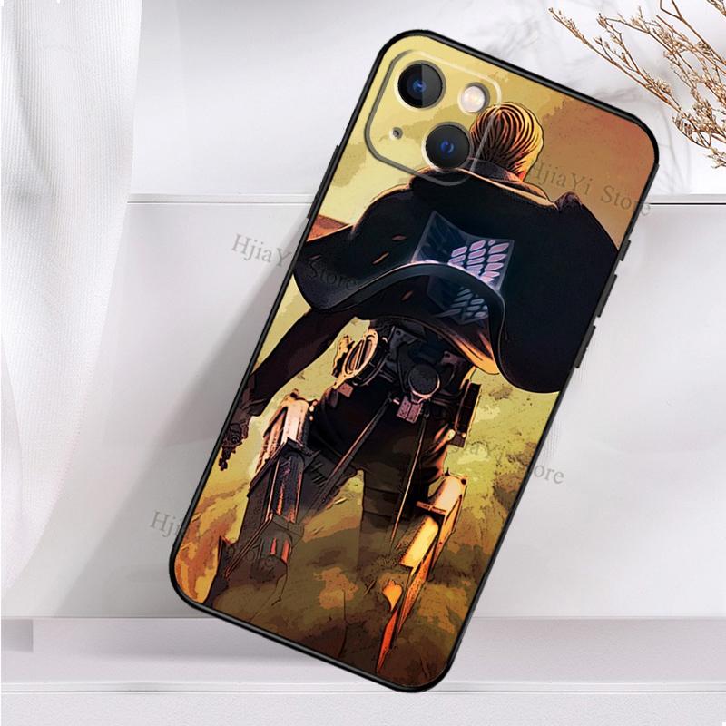 Erwin Smith Attack On Titan Soft Cover For iPhone 11 12 Pro X XS XR 7 8 Plus SE 2020 13 Pro Max Shockproof Phone Case