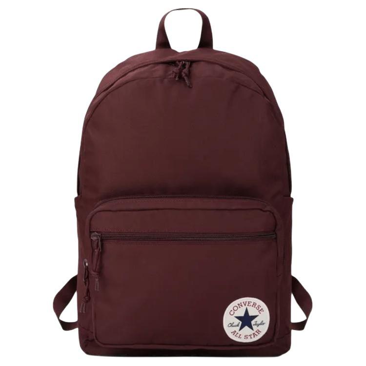 Converse Go 2 Minimalist Fashion Round Logo Zipper Closure Backpack Unisex Backpack Purple Red 10020533-A23 Fuchsia