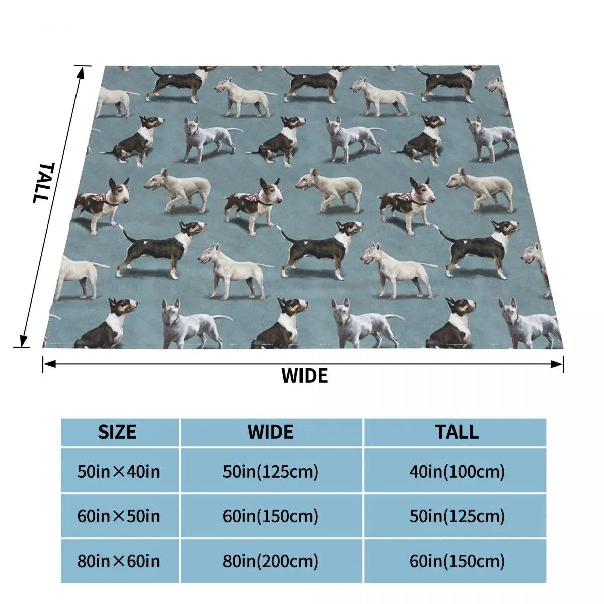 

Одеяло для бультерьера, флисовое дышащее одеяло для дома, лето 150x125cm