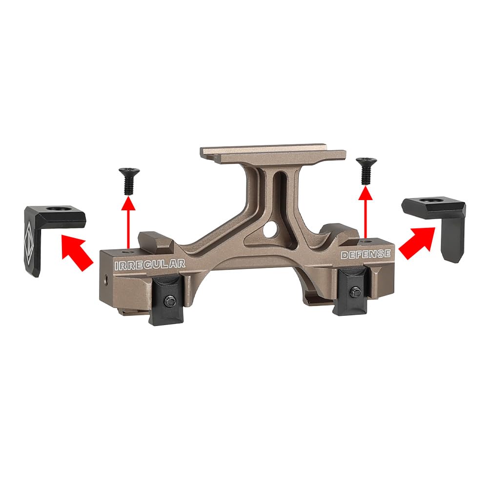 Ryohin Buhin Micro Dot Sight Compatible OMM Micro Riser Mount Replica Set, Irregular Defense Type Laser Riser, Aluminum Alloy (DE Dark Earth)