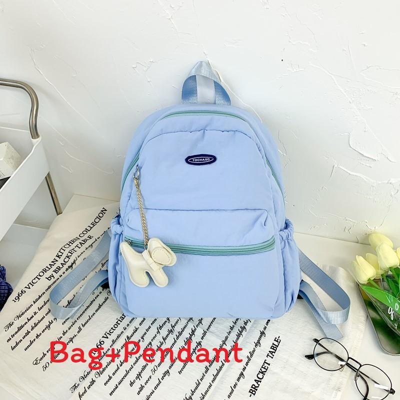 Lightweight Kids Simple Backpack With Color Block Design For School Learning