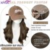 Hat Wig Female Long Hair One Piece Female Fashion Lazy Slightly Curly Hair Baseball Cap Wig Full Head Cover