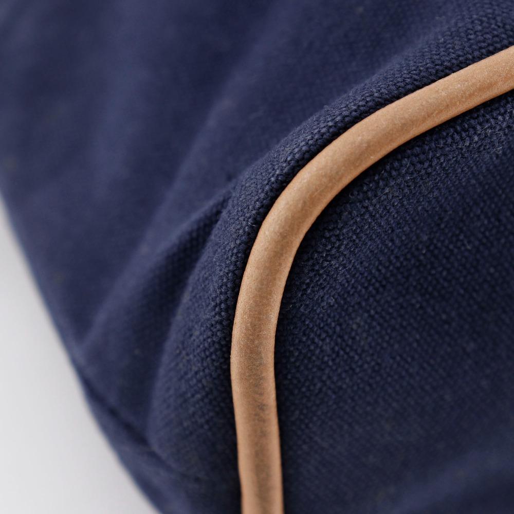 HERMES Bolide pouch 25 Pouch Navy blue Cotton canvas unisex Used