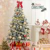 16Pcs Velvet Christmas Ornaments 6/8cm Flocked Ball Set Elegant Xmas Tree Decorations for Festive Atmosphere