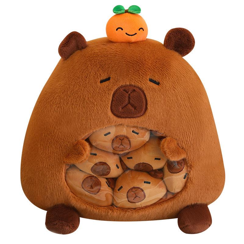Capybara & Shark Combo: Plush Toy Set and Snack Bag - Perfect for Decompression and Gifts