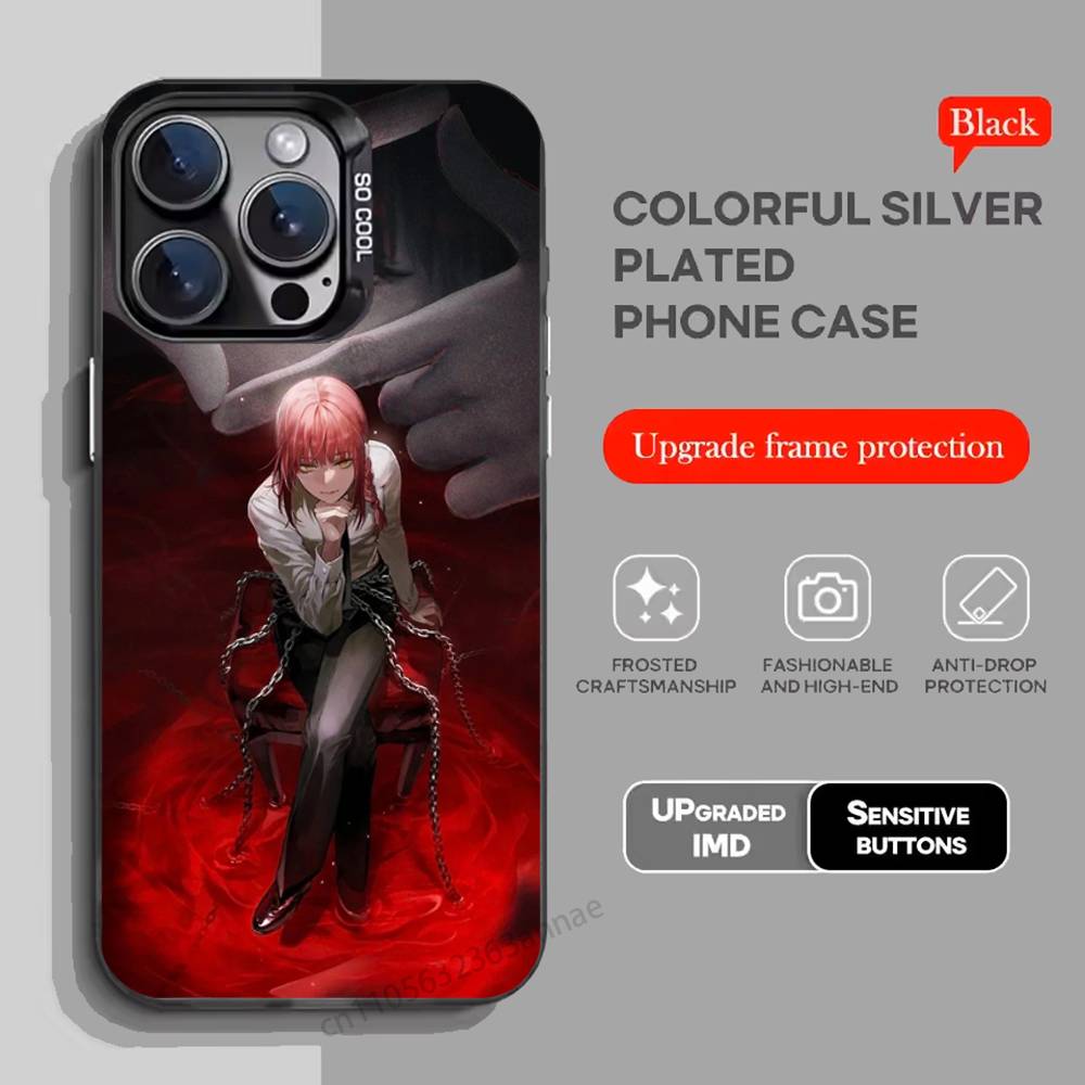 Anime C-Chainsaw Man phone Case for iPhone 17 11 12 Pro Max Plus Mini Air SE 16e 14 15 16 13 Soft Shell