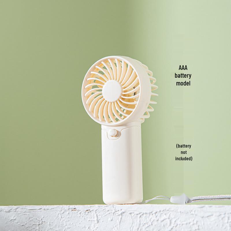 Portable Mini Lanyard Handheld Fan with Removable Battery – Ideal for Office and Students