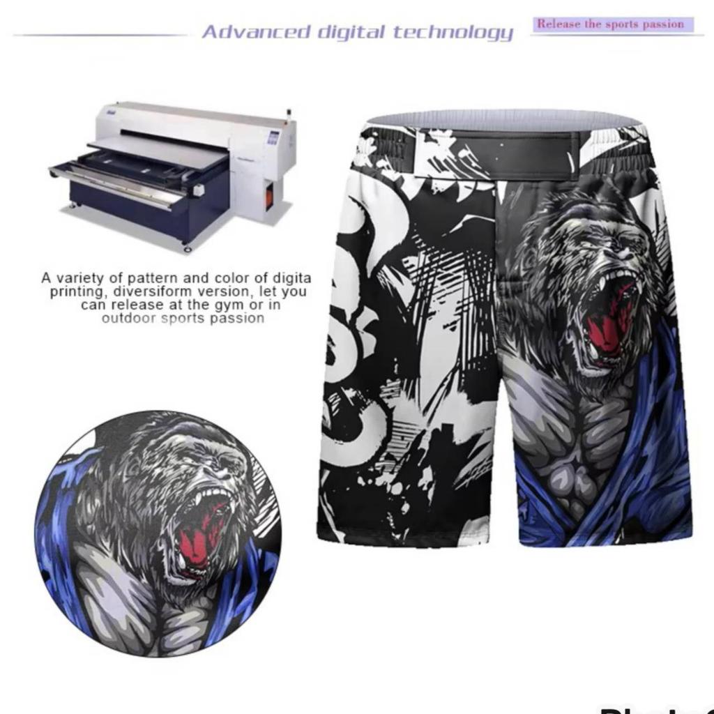 Kickboxen MMA Muay Thai Boxen Fitness Shorts Druck Kampfsport Kämpfen Schnelltrocknend Elastischer Bund Trainingshose Unisex Männer Frauen Kampf UFC