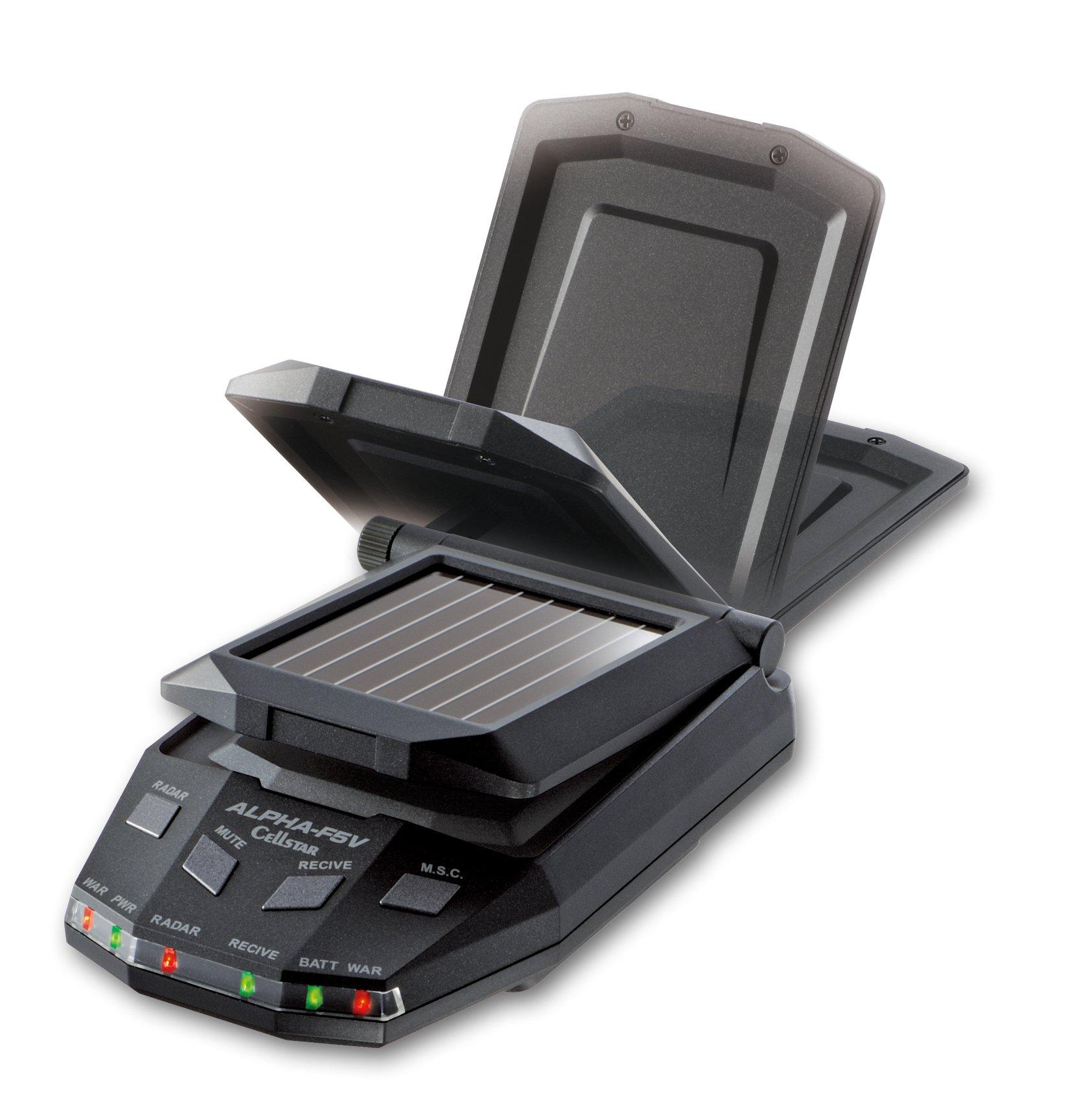 

CELLSTAR Радар-детектор с 16 диапазонами, до 60 часов непрерывной работы, Сделано в Японии ALPHA-F5V Питание от солнечной батареи, Встроенный аккумулятор, Использование,