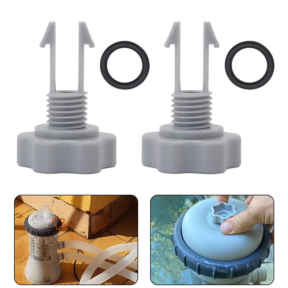 2 zestawy Pomp Filtracyjnych Zawory Wydechowe 10460 10264 Zawór Odpowietrzający Do Jacuzzi Intex Basenowy Zawór Wydechowy Z O-ringiem Zaworu Części
