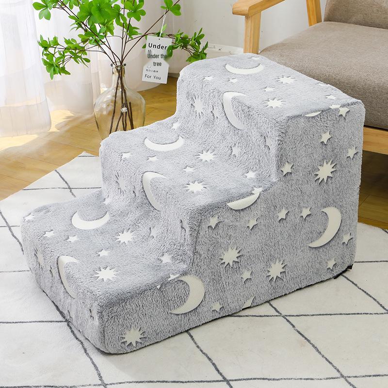 Luminous Pet Ramp: Sponge Stairs for Small Dogs - Teddy Sofa Bed Slope