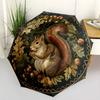 Autumnal Squirrel Portrait Automatic Umbrella Compact 8-Rib Design Foldable Design for Women/Men Stylish Accessory Perfect Gift for Friends & Family