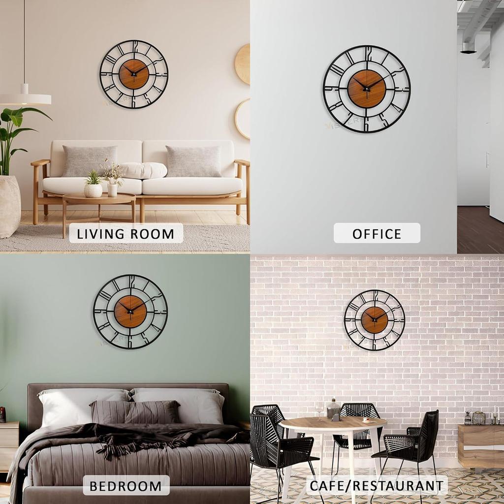 Designer Metal Wall Clock for Living Room | Latest Antique Stylish Fancy Decorative Big Size Wall Watch for Bedroom,