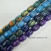 Hot Selling 13x18mm Barrel Natural Planet Earth Agate Beads for DIY Jewelry