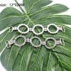 10pcs  Circular Crystal Rhinestone Chain Bikini Connection Buckle, Suitable For Clothing/Beach Wear/Wedding Decoration