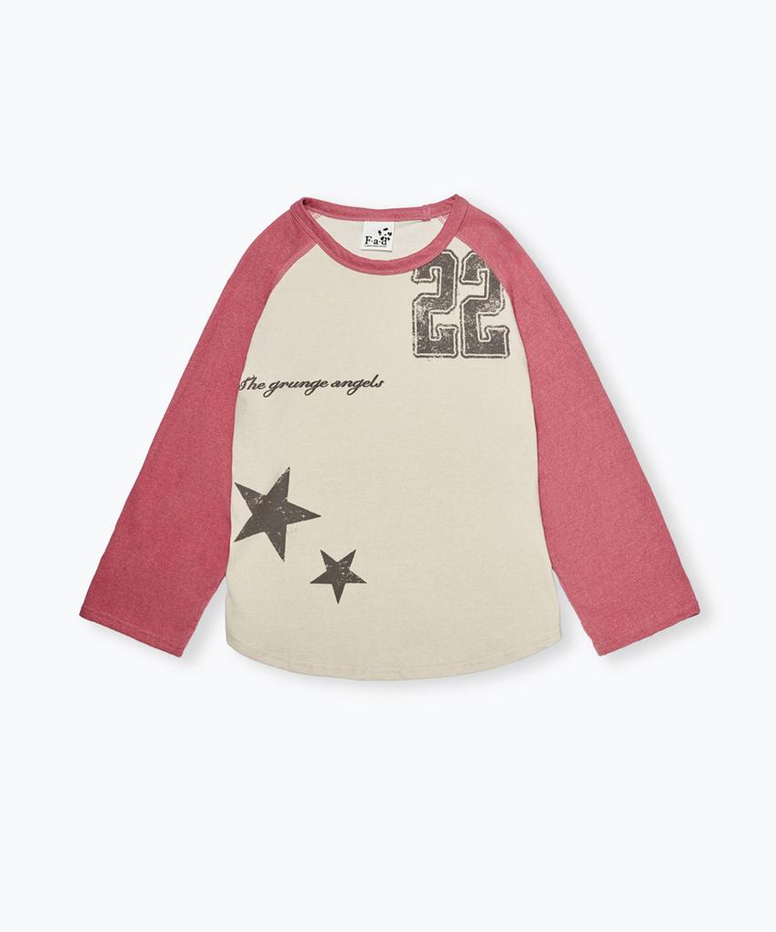 Epeueidi Raglan T-Shirt (Beige/Red)