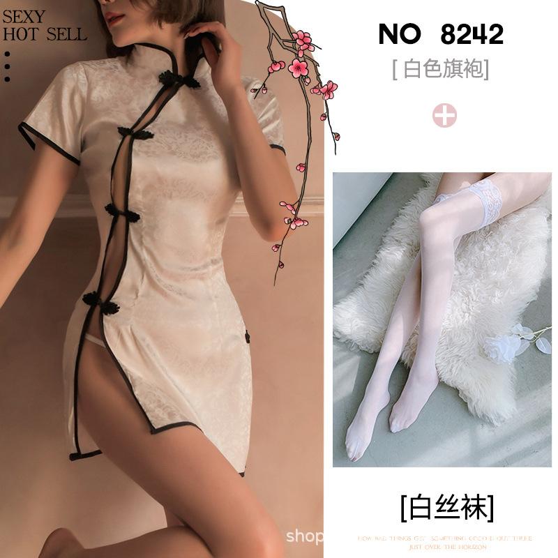 Sexy women's seduction lingerie, cheongsam uniform clothing seduction suit clothes pure