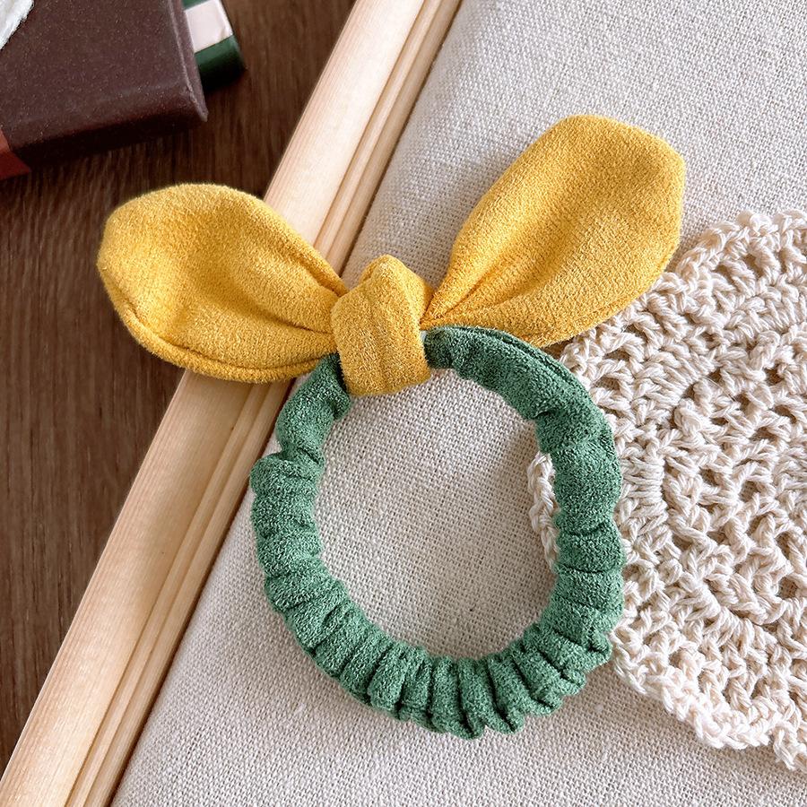 Cute Rabbit Ear Scrunchies Children Girls Gift Elastic Hair Rubber Bands Accessories Tie Hair Ring Rope Headdress Headwear
