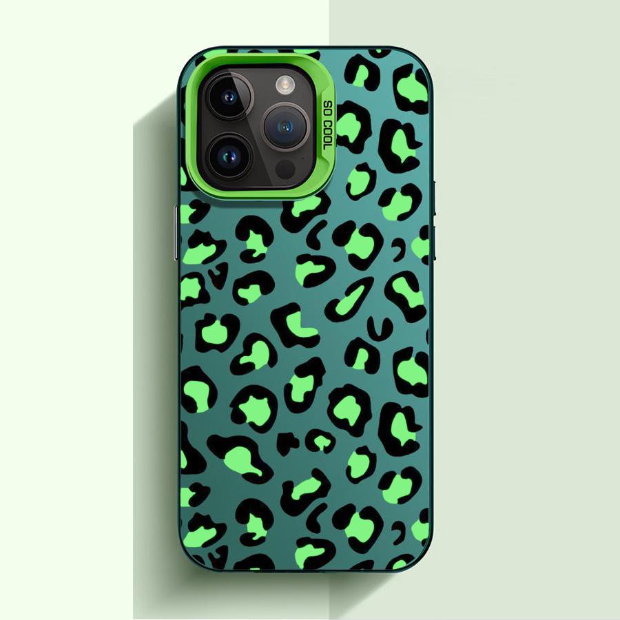Leopard Print Pattern Six Color Phone Case For iPhone 16 15 14 13 12 11 Pro Max 7 8 Plus XR XS Max Shockproof Matte Back Cover