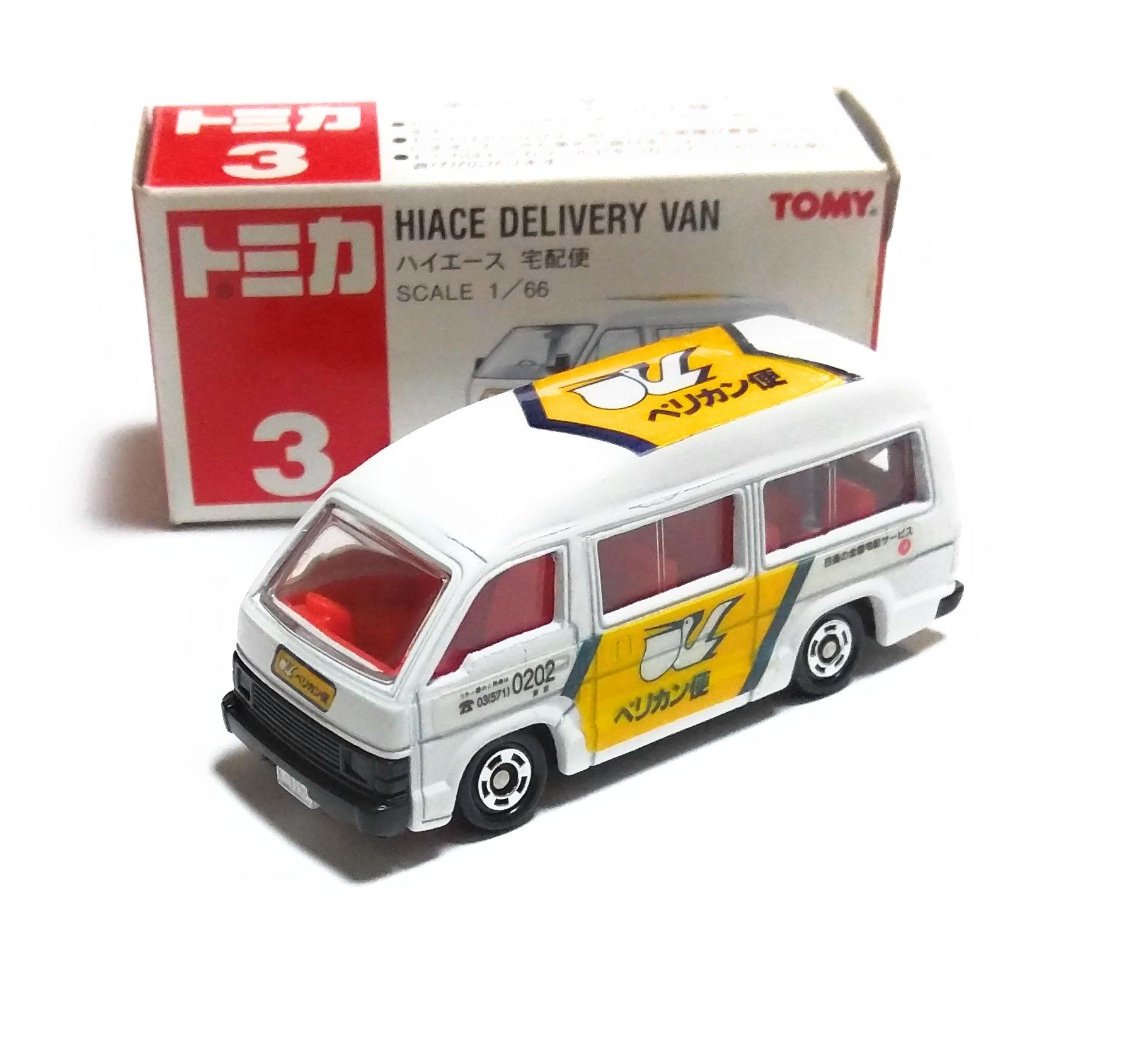 

Tomica Red Box 3 Hiace Courier Pelican Delivery Красный логотип TOMY 1/66