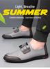 Men's Classic Non-Slip Breathable Leather Sandals - Lightweight & Fashionable Summer Slip-Ons