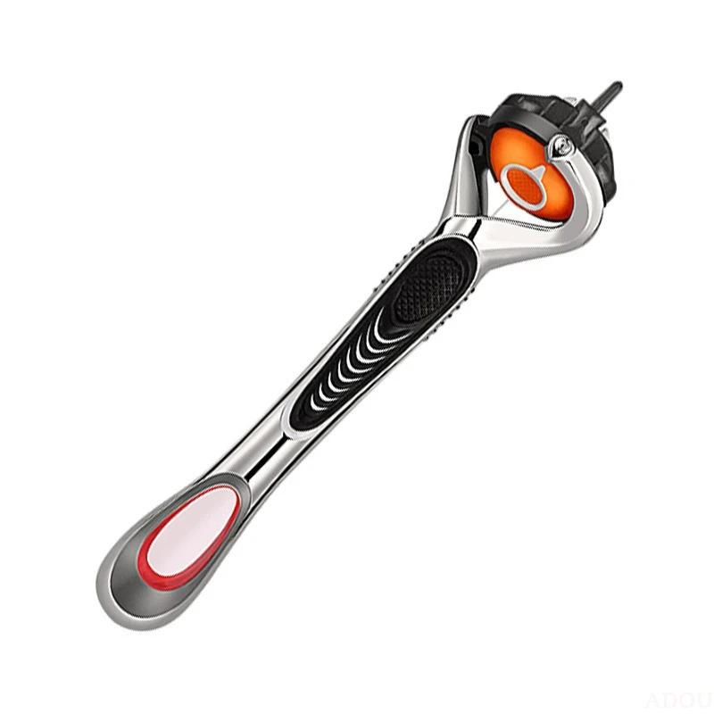 Xiaomi Men's Classic Manual Razor Safety Cleaning and Care Tool, 5-Layer Stainless Steel Manual Razor Blades, Body and Face Manual Razor