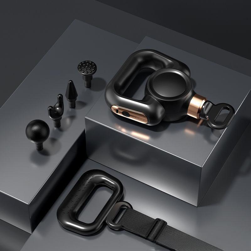 

Массаж с многофункциональным фасциальным пистолетом Портативный мини-массажный пистолет Высокочастотный вибрационный массажер Массаж глубоких мышц чёрный