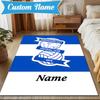 Custom Name Birmingham Football Crest Rug Game Carpet, Floor Mat for Bedroom Living Room Entryway Rug, Home Decor Idea Gift for Christmas Birthday