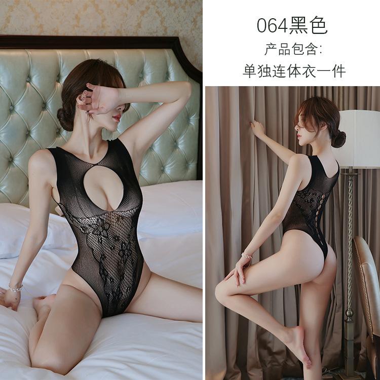 Sex underwear women's sexy transparent temptation onesie hollow fishing net onesie temptation