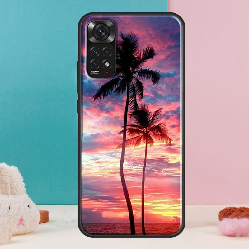 Summer Beach Sunset Palm Tree Case For Xiaomi Redmi Note 14 13 12 Pro 11 9 10 9S 10S 11S 12S Redmi 14C 13C 10C 12C Cover