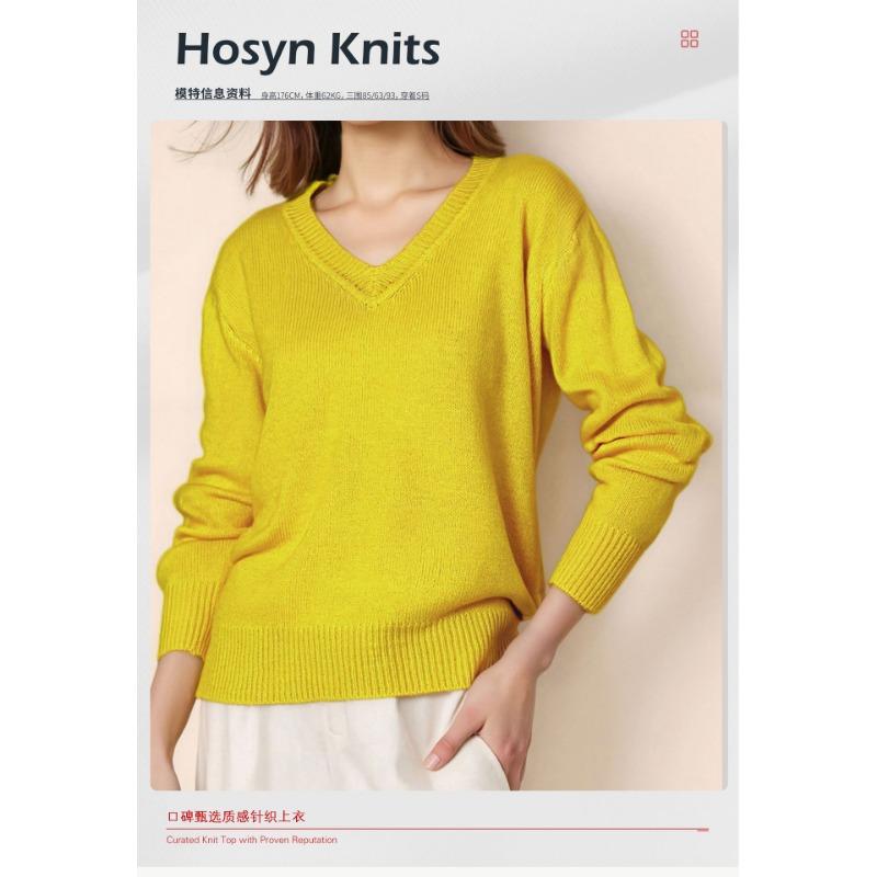 Women S Round Neck Long Sleeve Loose Solid Pullover Knit Top