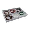 Large Capacity Velvet Jewelry Tray Wooden Rings Earrings Plate Jewelry Storage Box  Jewelry Seller
