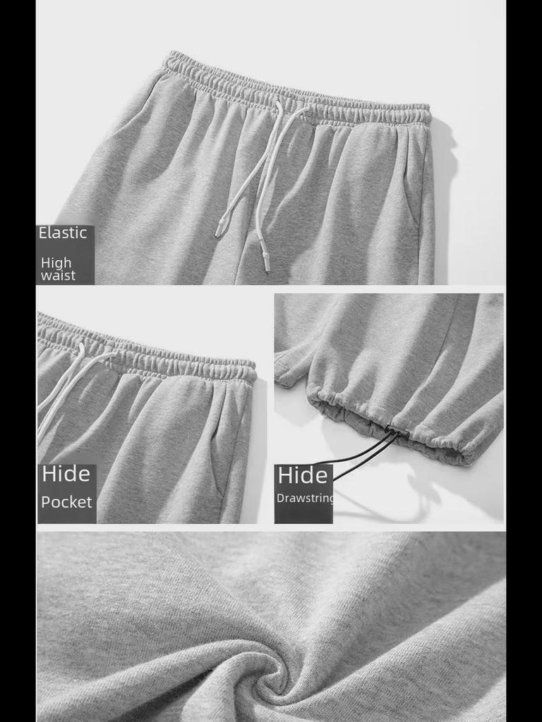 Trendy graue Winter-Jogginghosen und Leggings im amerikanischen Stil für Herren