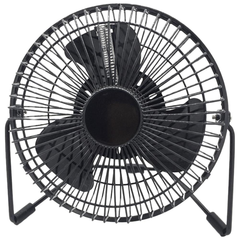 LED USB Clock Fan with Real Time Clock Temperature Display 360 Rotation Personal Table Cooling Fan Low Noise for Home and Office