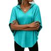 Women's Casual Loose-Fit Hooded V-Neck T-Shirt with Dolman Sleeves