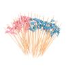 100pcs 9/12cm Bamboo Food Picks Buffet Cupcake Fruit Fork Party Cake Dessert Salad Vegetable Sticks Cocktail Toothpick Skewer
