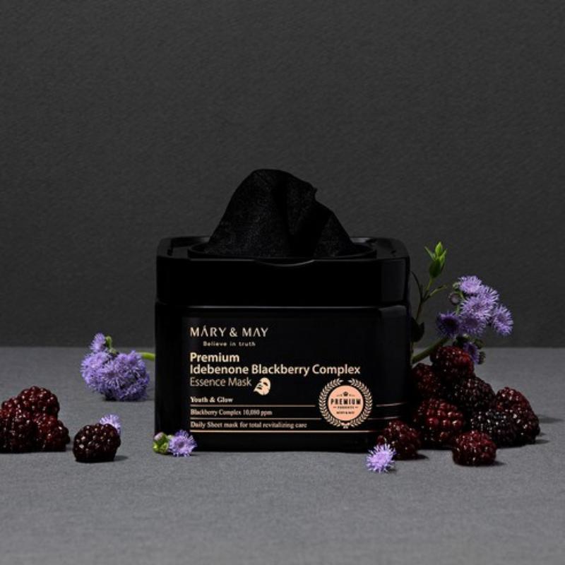 Mary&May Premium Idebenone Blackberry Complex Essence Mask 400g 30EA
