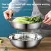 3Pcs/Set 3-in-1 Drain Wash Vegetables Basin With Strainer Sink Bowl Large Capacity Rice Wash Basin with Grater Cover