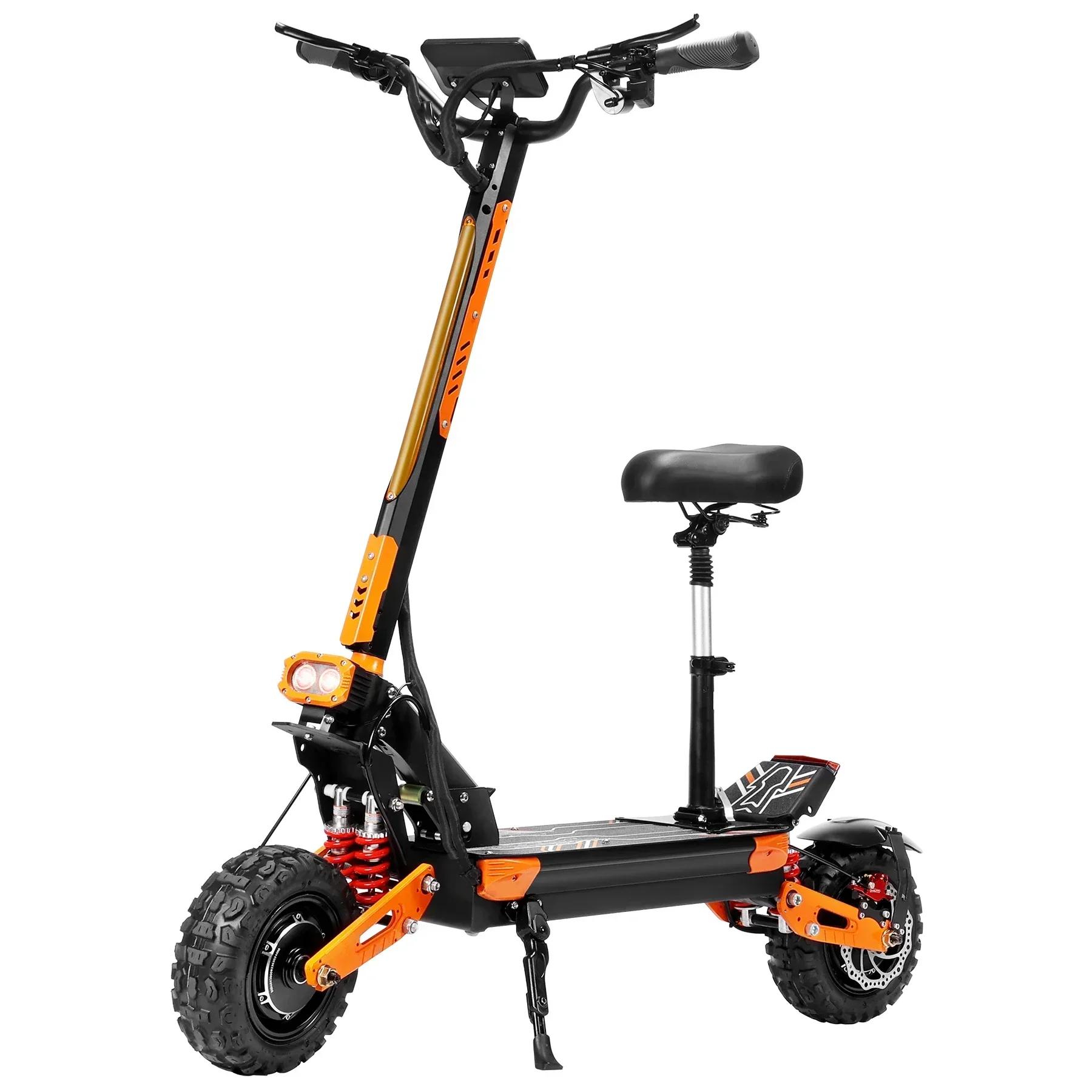 Trotineta electrica Z36 5600W Motor dublu 60V 28AH 65KM/H Baterie din aluminiu Scooter cu cauciucuri de 11 inchi Trotinete electrice pliabile off-road 5600W-60V-28Ah-Z36 portocaliu
