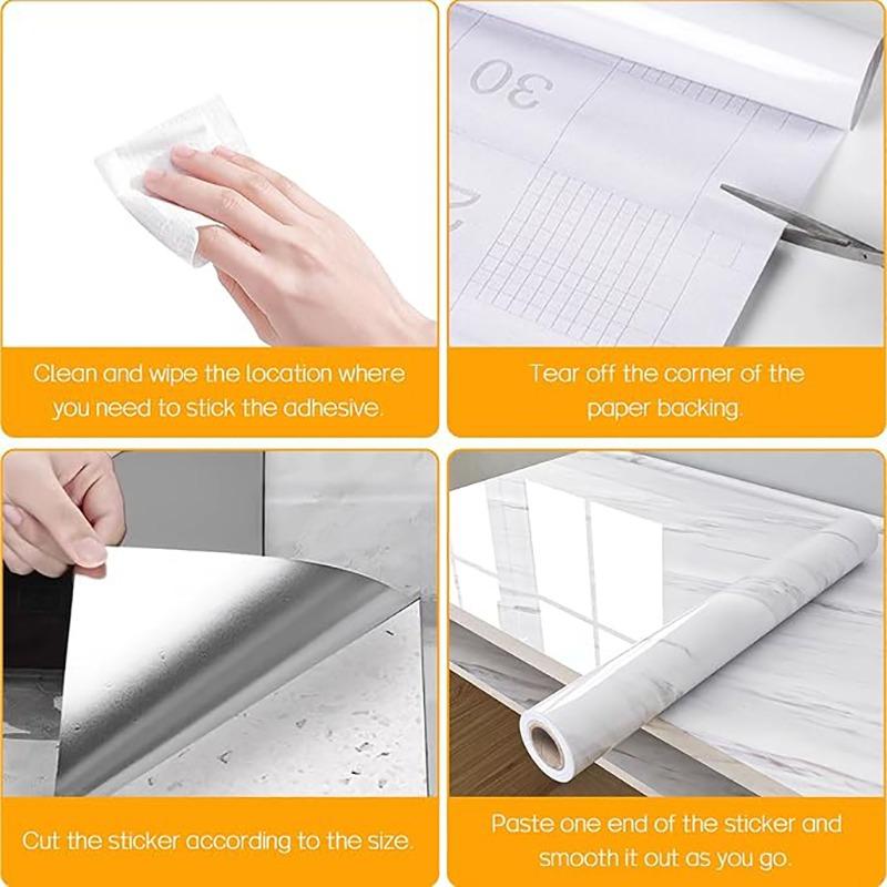 Marble 0.55m PVC self-adhesive waterproof and stain resistant wallpaper living room and kitchen stickers