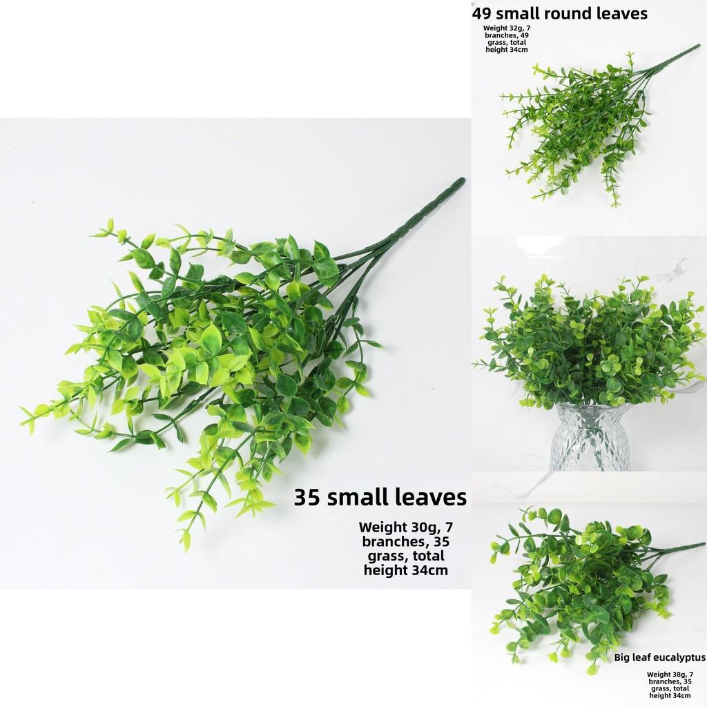 Realistic Eucalyptus Plastic Plant Faux Green Foliage For Photography Studio And Home Styling