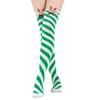 Women's Christmas Doll Socks Stripe Knee-High Socks