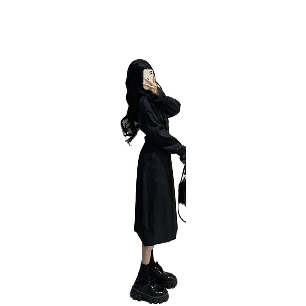 Damjacka i koreansk stil, medellång vindjacka - Vår/Höstmode, Lätt lyx, Lös passform, Trend för liten storlek.