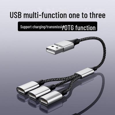 Adaptador OTG de hub USB de 3 portas para telefone e computador