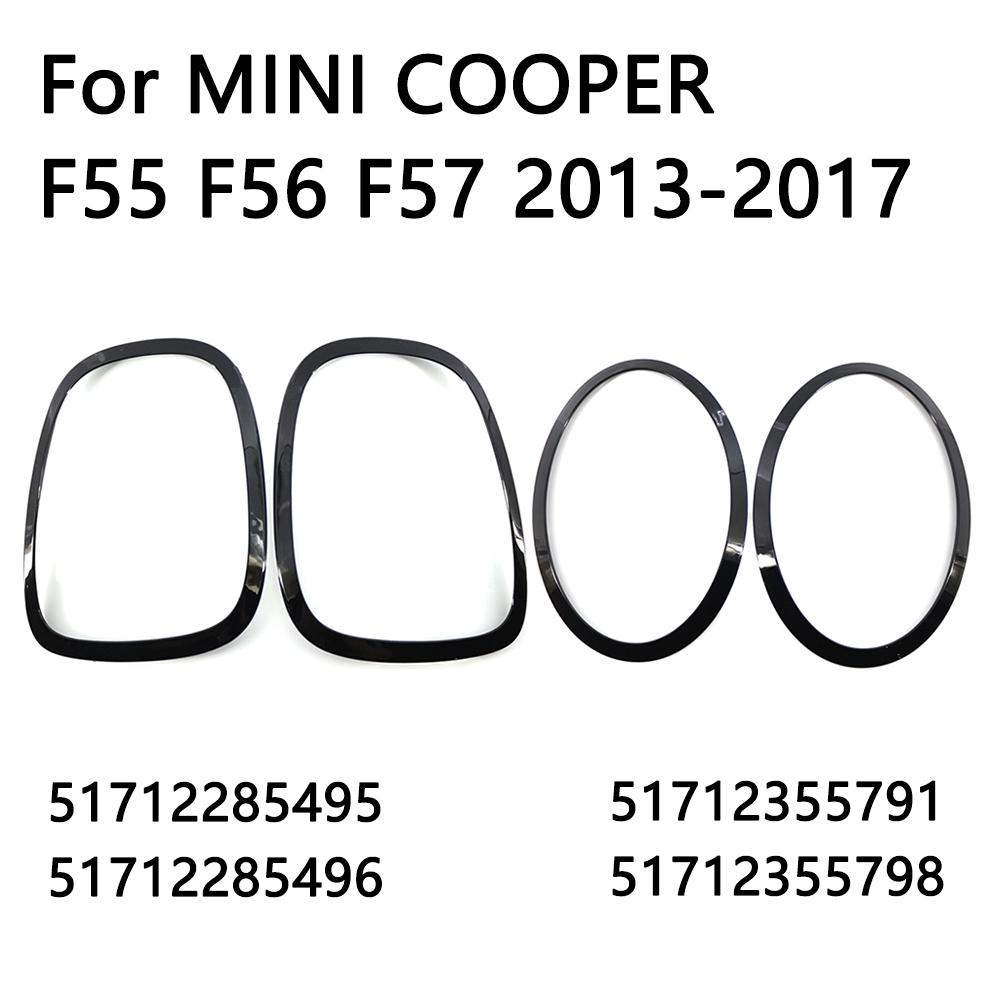 2 stücke Schrift/Hinten Lampe Rahmen Scheinwerfer Trim Ring Für MINI COOPER F55 F56 F57 2013-2017 51712355791 51712355798