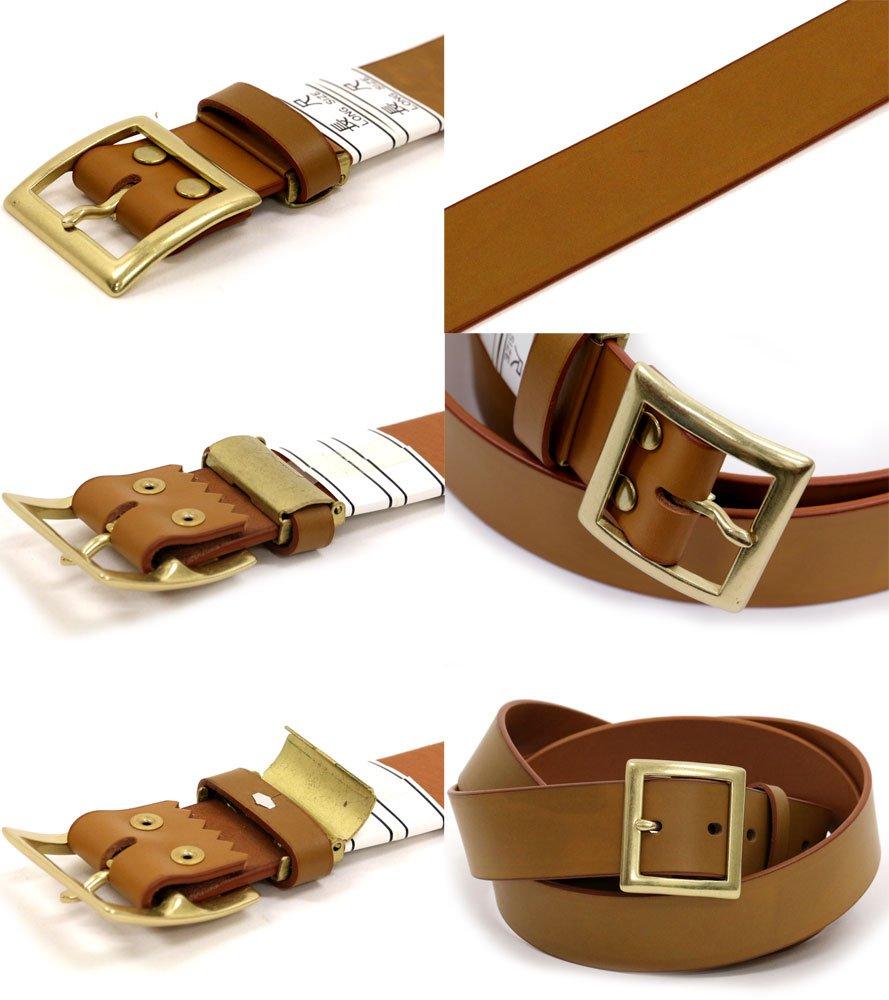 [Marukawa Jeans Power Jeans Value] Belt Long Leather Men's Black F